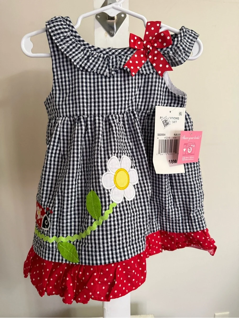 NWT Rare Editions Ladybug Sundress & Diaper Cover